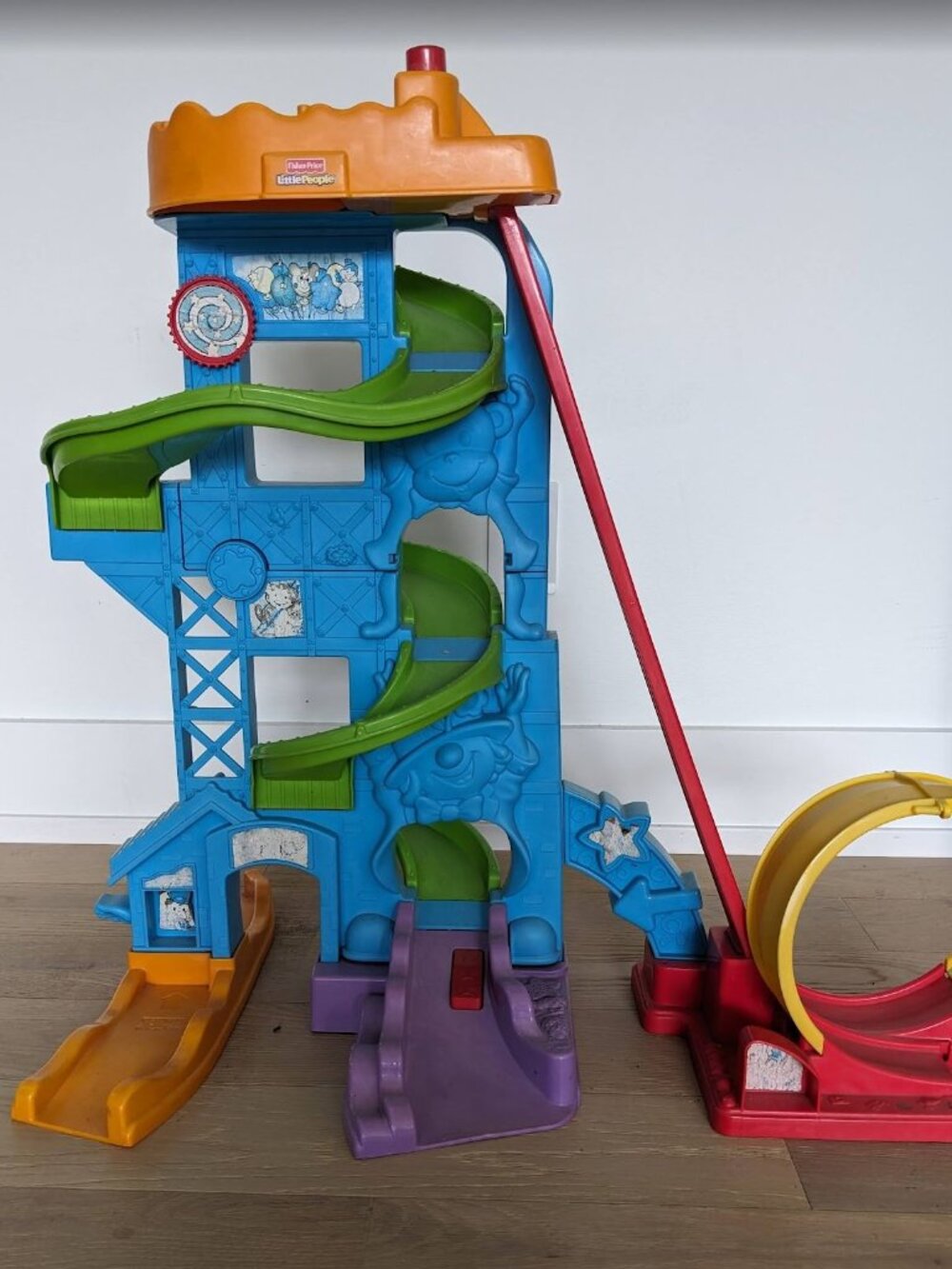 READ Fisher Price Wheelies Swoops Amusement Park Toy Slide No Cars FAIR READ